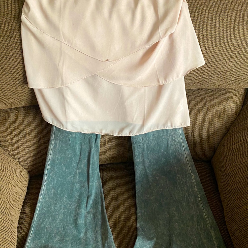 Pants and spaghetti strap top